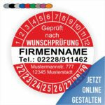 Prüfplaketten designer selber individuell online