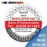 Wartungsetiketten DGUV