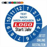 Jahresplaketten Prüfplaketten Jahreszahl individuell gestalten