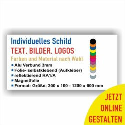 Schild Querformat personalisiert selber gestalten