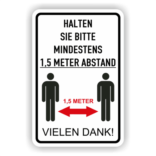 Hygiene / Diskretion Warn und Hinweisschilder Corona - PrintEngel