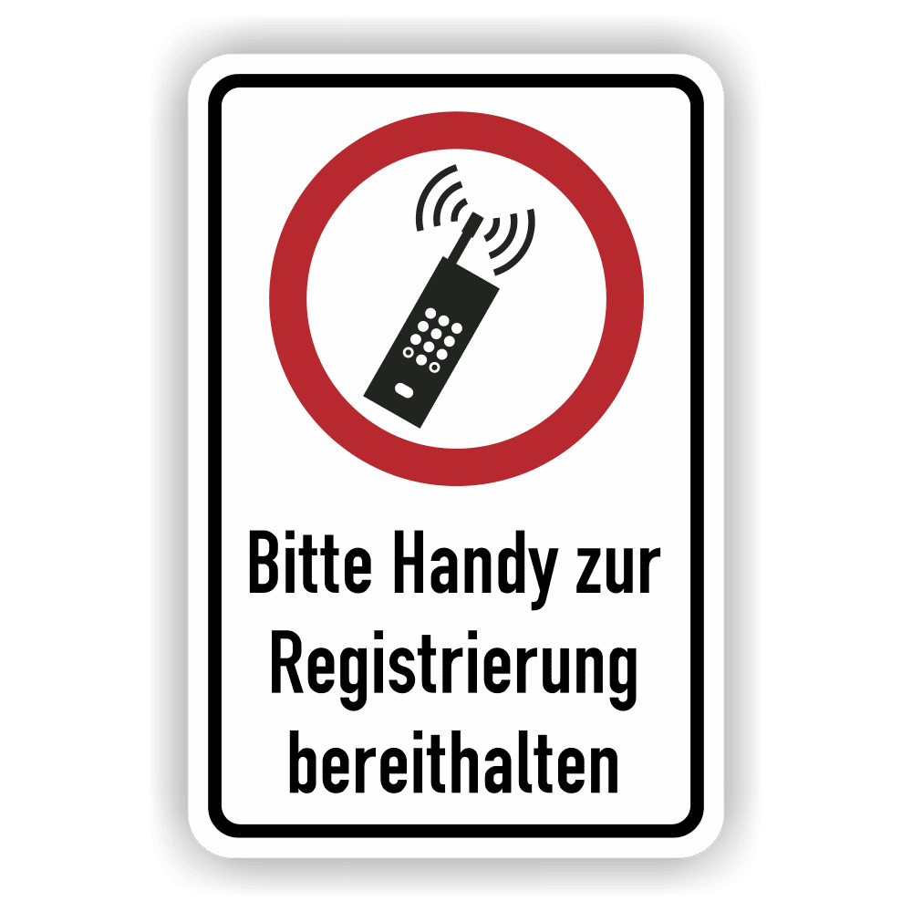 Verbotszeichen Handy benutzen verboten