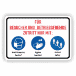 Kombischild für Besuchucher und Fremde Hygiene