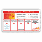 Instandhaltungsnachweis Feuerlöscher rot Firmenaufdruck