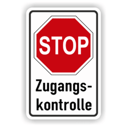 Zugangskontrolle Stopschild