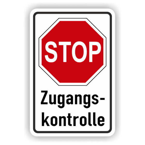 Zugangskontrolle Stopschild