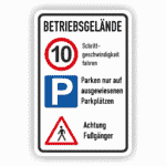 Betriebsgelnde Vorschrift Hinweisschild