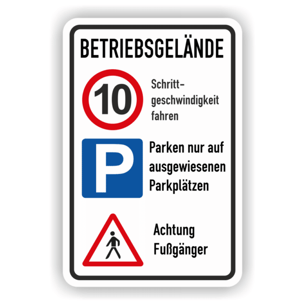 Betriebsgelnde Vorschrift Hinweisschild