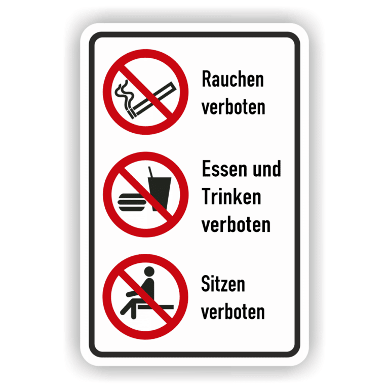 Essen Und Trinken Verboten Aufkleber - 10cm, Wetterfest Nach ISO 7010 & ASR A1.3, Made In Germany