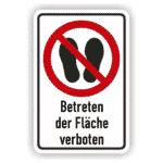 Betreten der Fläche verboten