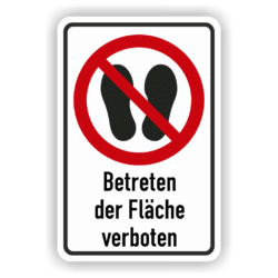 Betreten der Fläche verboten