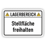 Lagerbereich Stellfläche freihalten