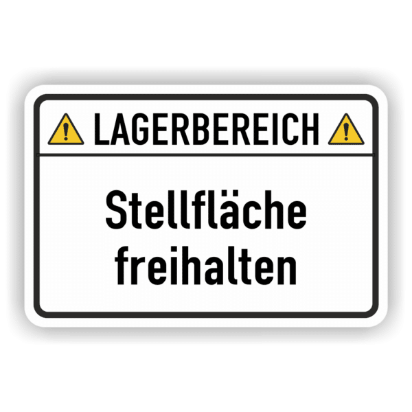 Lagerbereich Stellfläche freihalten