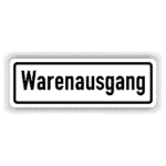 Warenausgang Kennzeichnung Schild