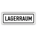 Lagerraum Kennzeichnung Schild