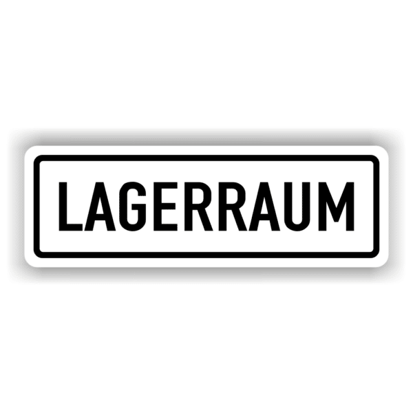 Lagerraum Kennzeichnung Schild