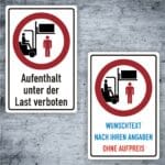 Aufenthalt inter Last verboten Verbotsschild