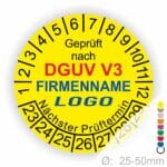DGUV Prüfplaketten Individuell Werbeaufdruck
