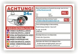 Schild Videoüberwachung Abschreckung