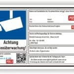 Schild Videoüberwachung Pflicht