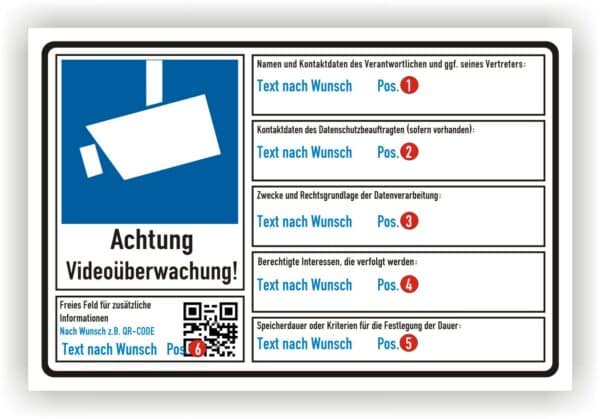 videoüberwachung privatgrundstück hinweisschild dsgvo