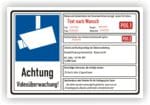 schild videoüberwachung klein