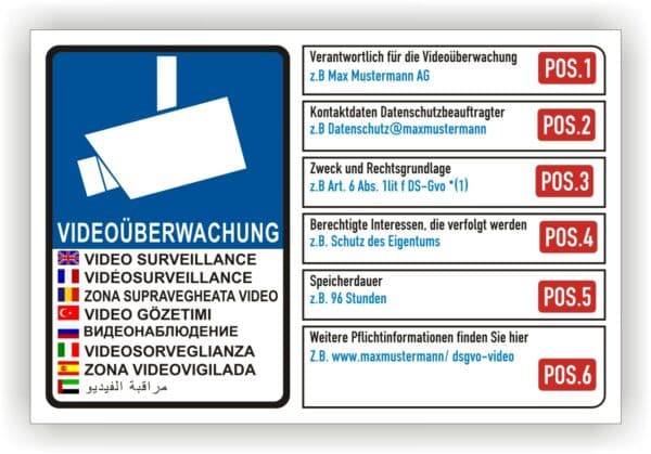 kamera privatgrundstück schild