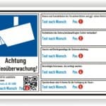 Kamera auf Grundstück Schild