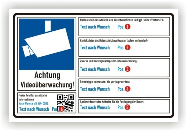 Kamera auf Grundstück Schild