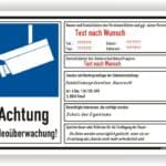 Hinweisschild Videoüberwachung DSGVO Privatgrundstück
