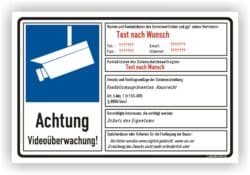 Hinweisschild Videoüberwachung DSGVO Privatgrundstück