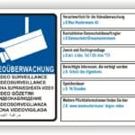 Video Überwachungskamera Schild