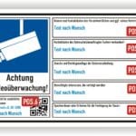 DSGVO Hinweisschild Videoüberwachung