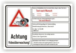 Schild Videoüberwachung Anlage DSGVO - PrintEngel