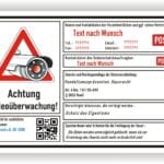 Videoüberwachter Bereich Schild