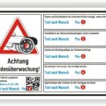 Areal wird videoüberwacht Schild
