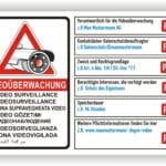 Warnschild Überwachungskamera