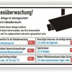 Hinweisschild Videoüberwachung Anlage