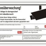 Schild Videoüberwachung Anlage