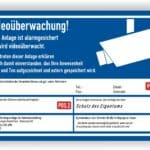 Videoüberwachung Schild Anlage
