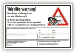 Schild Videoüberwachung Alarm DSGVO