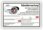 Schild Videoüberwachung Anlage DSGVO