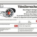 Schild Videoüberwachung Anlage DSGVO