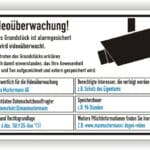 Schild Videoüberwachung Grundstück DSGVO