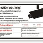 Schild Videoüberwachung DSGVO Alarmgesichert