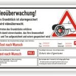 Videoüberwachung Schild DSGVO Grundstück