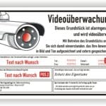 Videoüberwachung Schild Grundstück