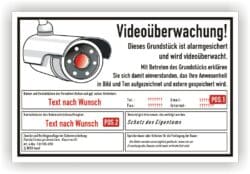 Videoüberwachung Schild Grundstück