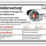 Videoüberwachung Schild Grundstück DSGVO