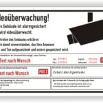 Schild Videoüberwachung Gebäude DSGVO